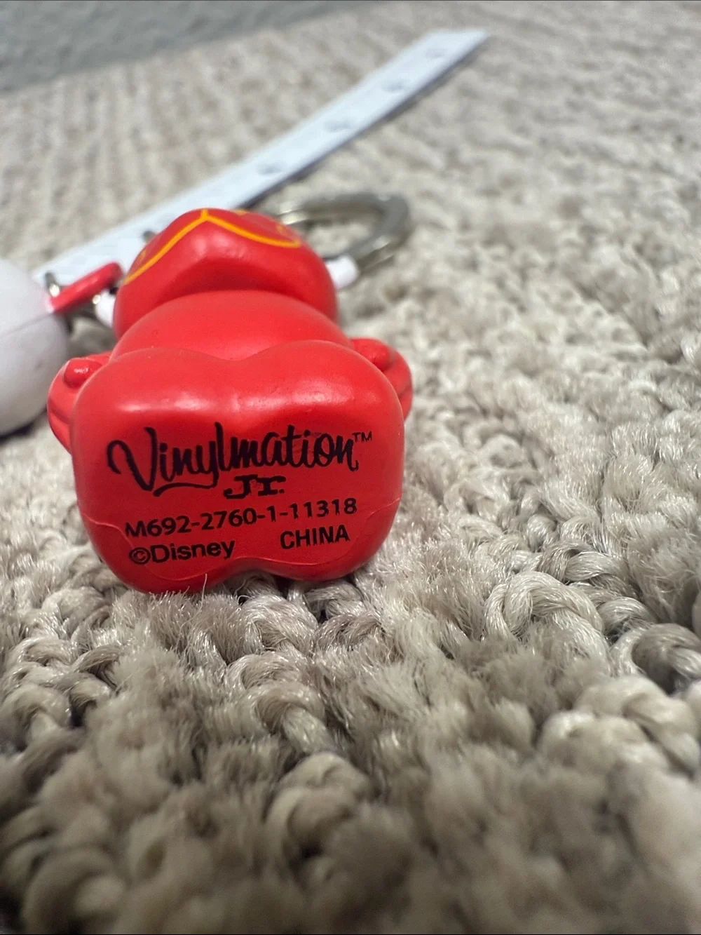 Disney Red & White Mickey-Inspired Keychain Pair